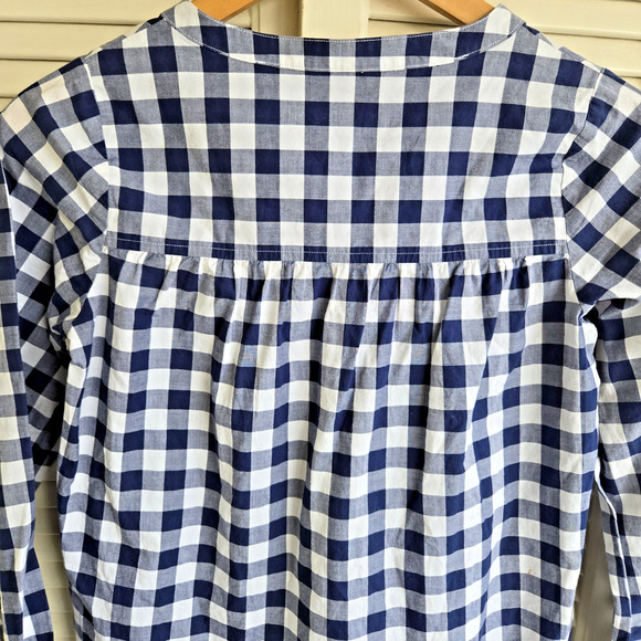 Vineyard Vines Girls Long Sleeve Top Tunic Blue and White Gingham Check Large 14 - Picture 7 of 10